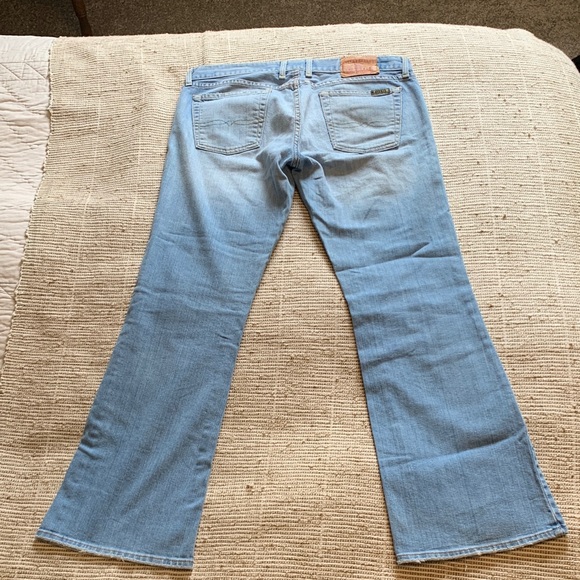 Lucky Brand Dungarees Vintage Light Blue Flare Jeans - Picture 5 of 12